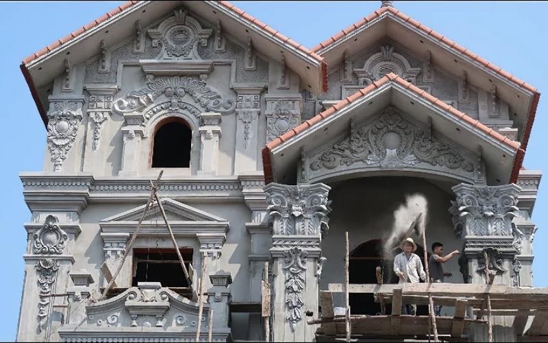 Phào chỉ xi măng được sử dụng trong nhiều công trình