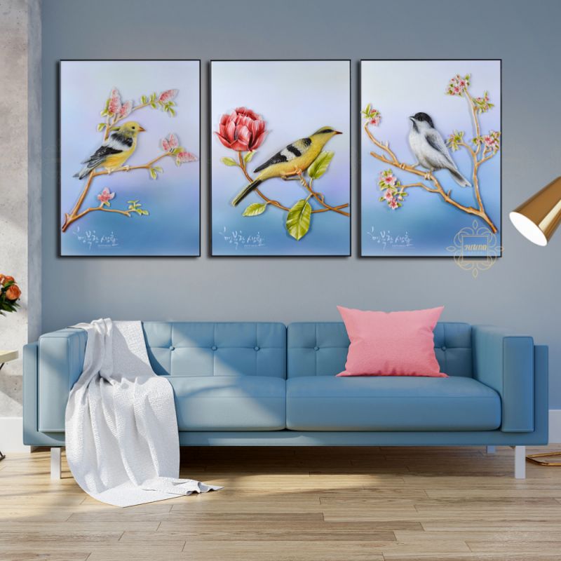 Tranh phù điêu thủy tinh