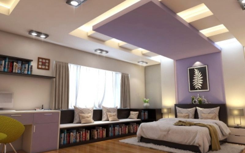 Trần thạch cao giật cấp hở