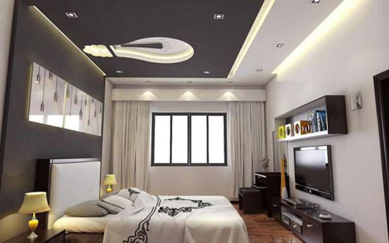 Trần thạch cao giật cấp cho phòng ngủ