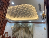 Thi công trần trần thạch cao tân cổ điển tại công trình chị Linh